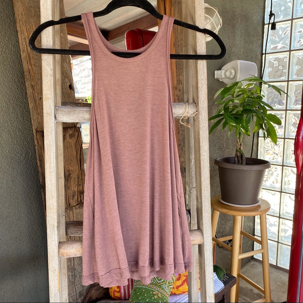 ✨DUSTY ROSE RELAXED SWING TUNIC TANK TOP XS - Picture 3 of 7